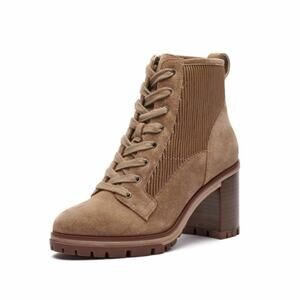 Vince Camuto Donna Lace Up Heeled Hiker Bootie Sandy Brown Size 11